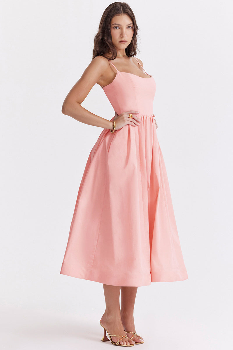 Backless Spaghetti Strap Swing Dress