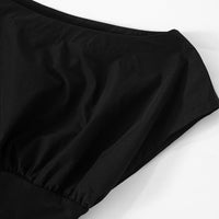 Women Clothing Elegant Solid Color Waist Tight Slim Fit Dress