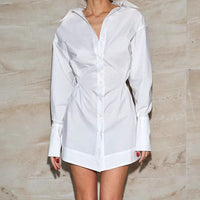 Polo Collar Shirt Dress