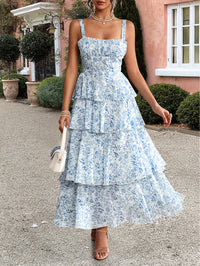 Mori Floral Puff Sleeve Long Dress