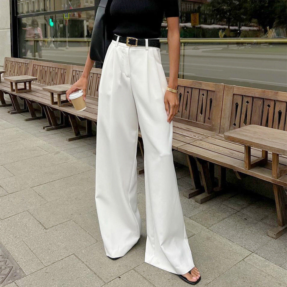 Pure White Slim Trousers