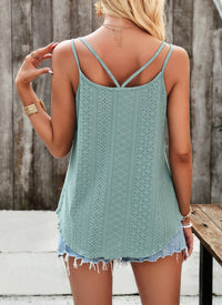 Casual Solid Color Spaghetti Strap Camisole Top