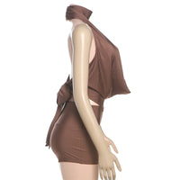 Swing Collar Elegant Mini Dress