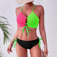 Fluorescent Green Rose Red Black