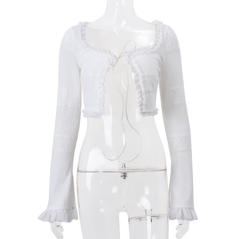 French Knit Lace Two-Piece Set