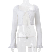 French Knit Lace Two-Piece Set