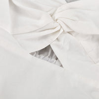 French Design Square Collar Slimming Puff Sleeve A-Line Dress