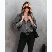 Lapel Casual Street Style Denim Shirt