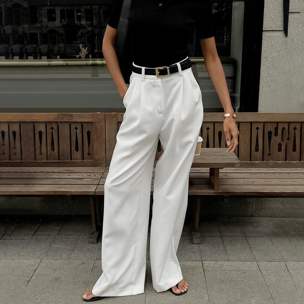 Pure White Slim Trousers