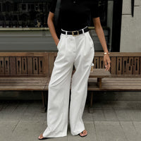 Pure White Slim Trousers
