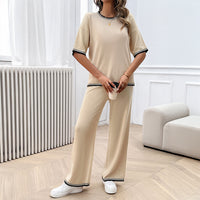 Casual Top and Pants Two Piece Set