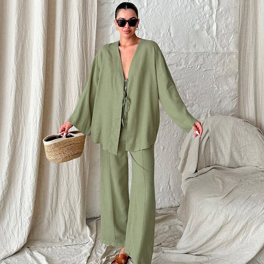 Autumn Cotton Breathable Pajama Set