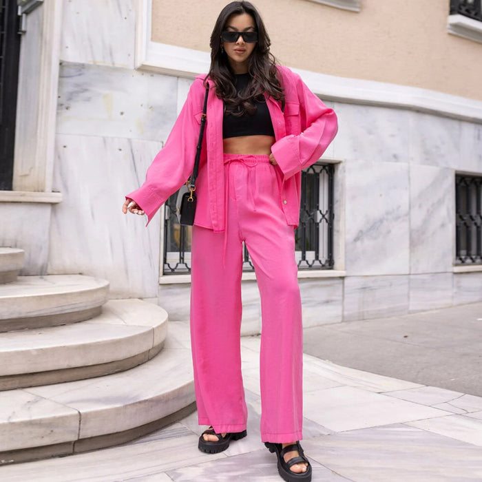 Casual Shirt & Pants Two Piece Set