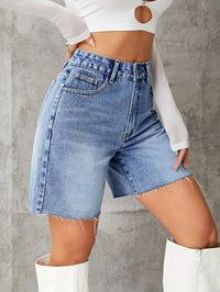 Casual High-Waisted Denim Shorts