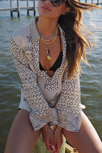 Printed Satin Shirt &amp; Pants Two-Piece Set