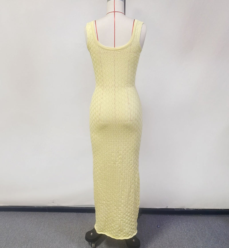Sultry Solid Color Beach Slip Dress