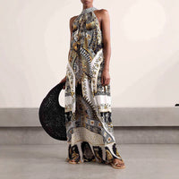 Gentle Sweet Slimming Waist Tight Hepburn Maxi Dress Women