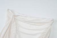 Mesh Stitching Ribbon Halter Hip Dress