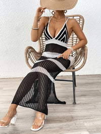 Colorblock Suspender Mini Dress