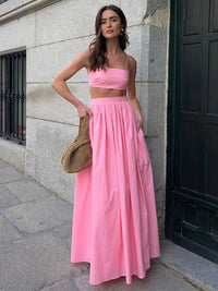 Cotton Suspender Lounge Dress