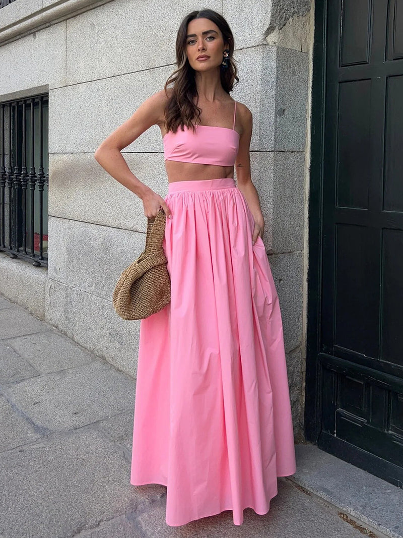 Cotton Suspender Lounge Dress