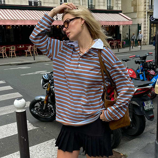 Cool Contrast Striped Top