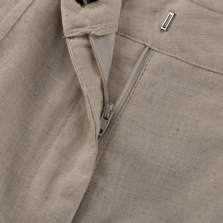 Cotton Linen Sleeveless Waistcoat & Shorts Set