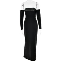 Pleated Long Sleeve Slim Fit Dress