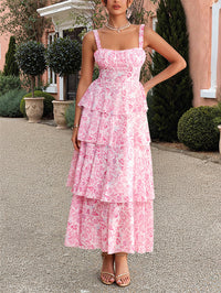 Mori Floral Puff Sleeve Long Dress
