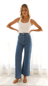Spring Casual Retro Loose Straight Jeans