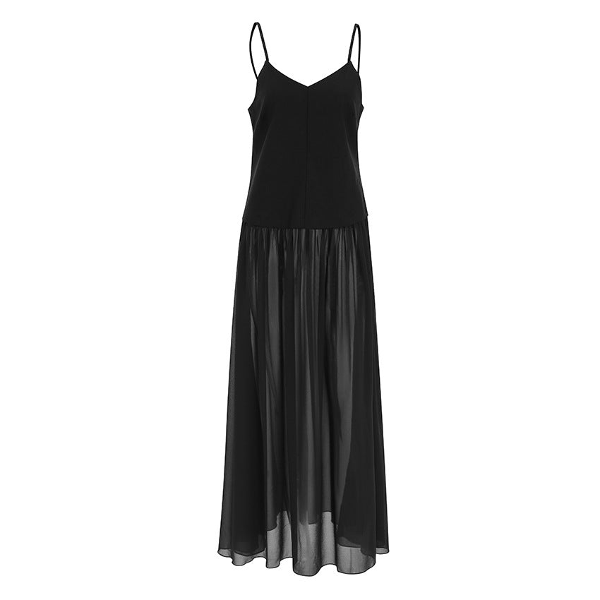 Spring Summer Sexy Elegant Design V neck Brace Slim Slimming Elegant Evening Dress French Anklet Dress Women