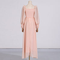 French Elegant Beautiful Dress Autumn Stitching Floral Design High Sense Dress Women