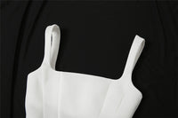 French Square Collar Backless Dress