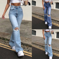 High-Waist Retro Stretch Bell Bottom Pants