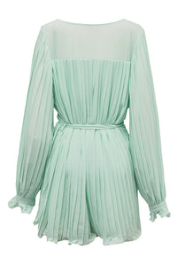 Autumn Lace-Up Waist V-Neck Jumpsuit