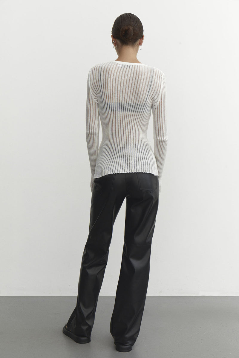 Thin Breathable Long Sleeve Knit Top