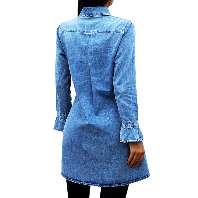 Slim Fit Denim Jacket Dress