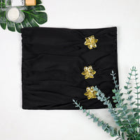 Black Metal Accent Bikini Three-Piece Set