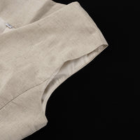 Cotton Linen Sleeveless Waistcoat & Shorts Set