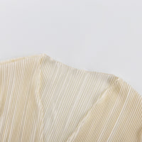 Lace-up Flared Sleeve Pleated Shirt