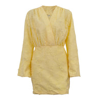 Spring Autumn Solid Color Jacquard Long Dress