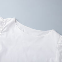 Cotton Puff Sleeve Long Dress
