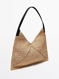Ethnic Floral Woven Shoulder Bag