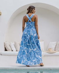 Summer Bohemian Vacation Beach Dress Loose Strap Dress