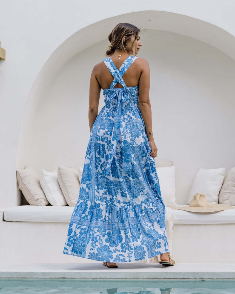 Summer Bohemian Vacation Beach Dress Loose Strap Dress