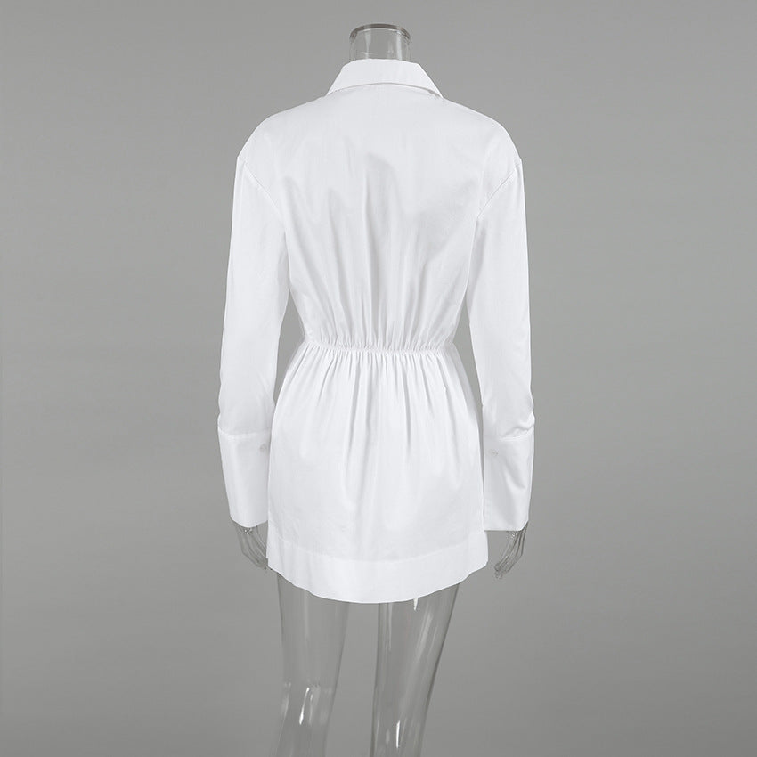 Polo Collar Shirt Dress