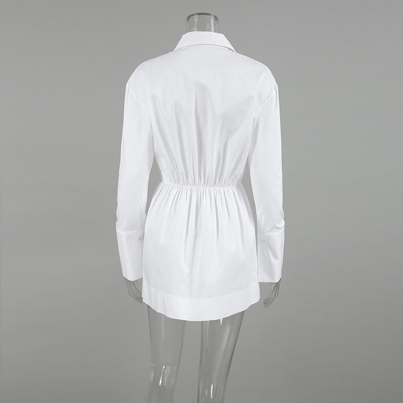 Polo Collar Shirt Dress