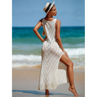 Backless Knitted Maxi Dress with Cover-Upd Dress