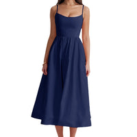 Backless Spaghetti Strap Swing Dress