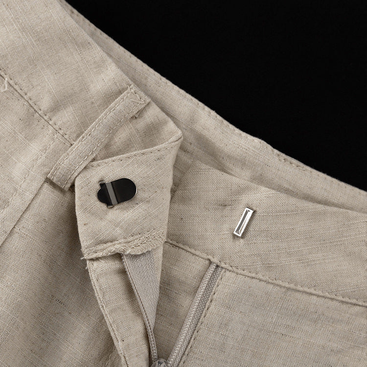 Cotton Linen Sleeveless Waistcoat & Shorts Set